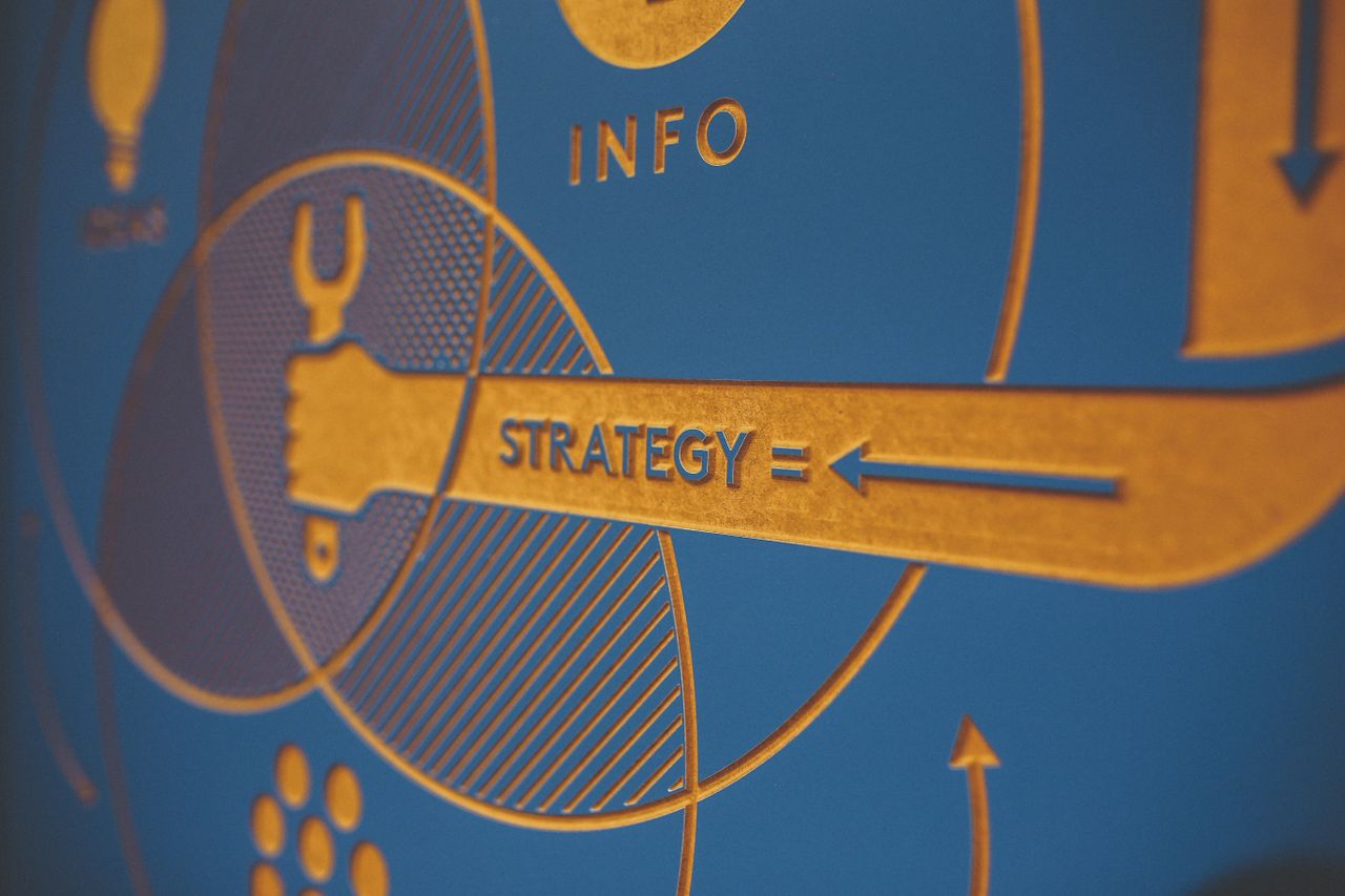 about-us-01 Colorful business infographic highlighting strategy and information concepts.